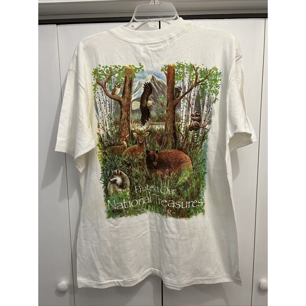VTG T-Shirt Men’s Sz L MADE IN USA Single Stitch, Protect Our National Treasures